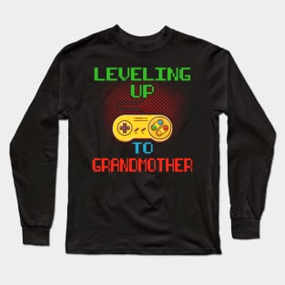 Promoted To Grandmother T-Shirt Unlocked Gamer Leveling Up Long Sleeve T-Shirt